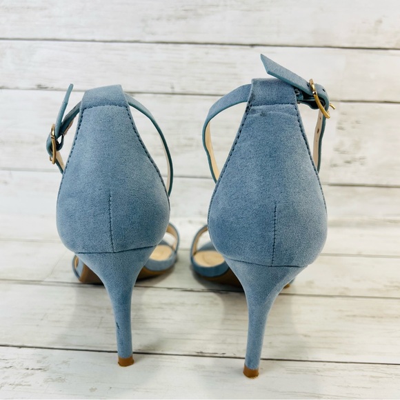 Lulus Light Blue Size 8 Ankle Strap Heels Open Toe. - Picture 8 of 13